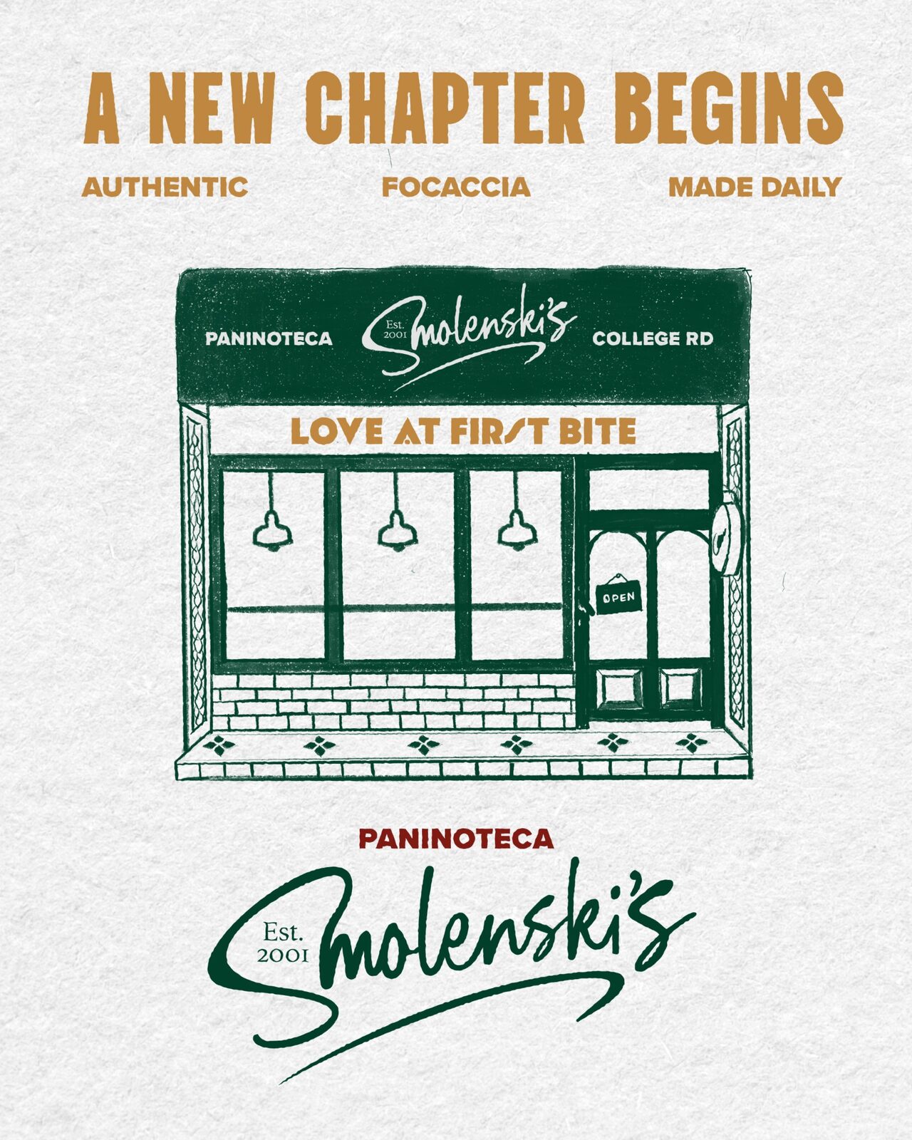 A new chapter begins: an illustration of the new Smolenski’s Deli on College Road in Crosby.